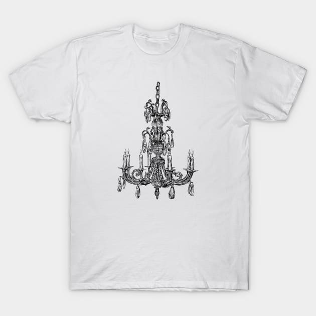 Chandelier print T-Shirt by rachelsfinelines